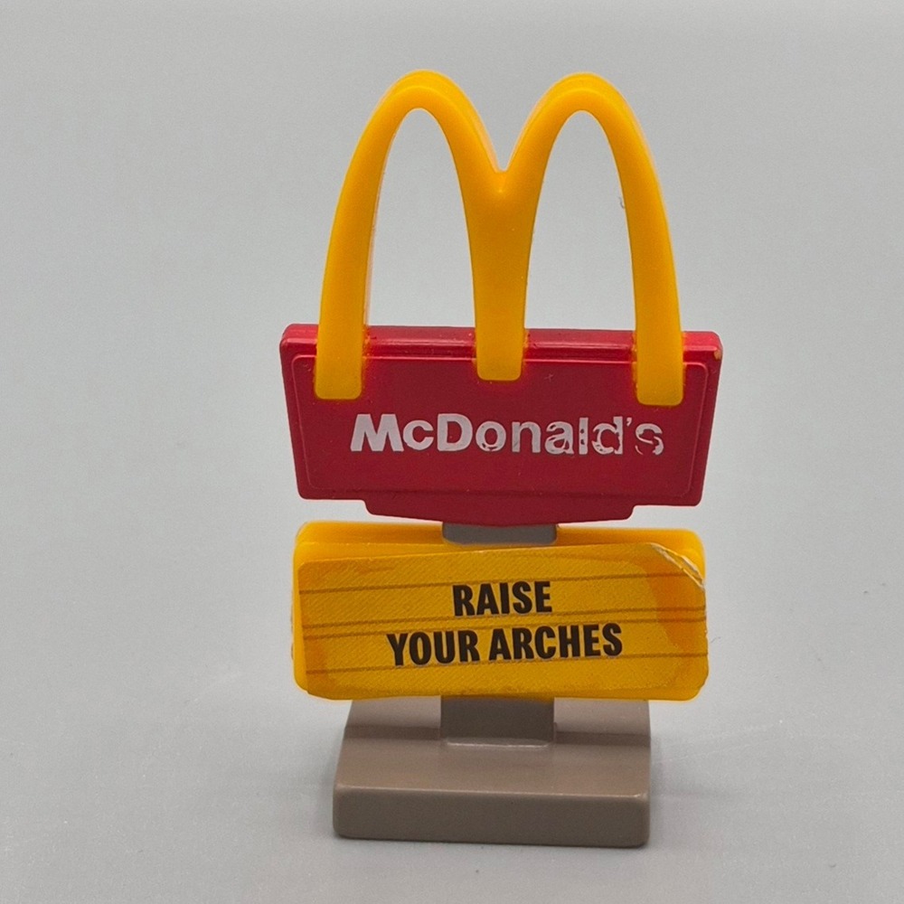 McDonalds Golden Arches Sign Happy Meal Toy 2023 Double Sided Collectible